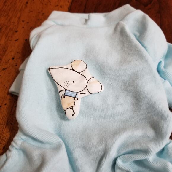 Blue and green dog pj's very small xxs - Picture 3 of 10